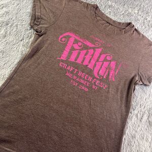 Milwaukee Firkin Shirt Womens Small Brown Pink Craft Beer Fest Brewing Festival